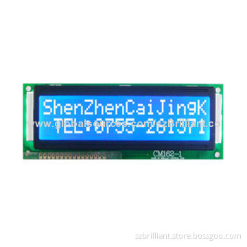16 x 2 STN Yellow Green LCD Display Module, Parallel and Serial Interface, Wide Temperature